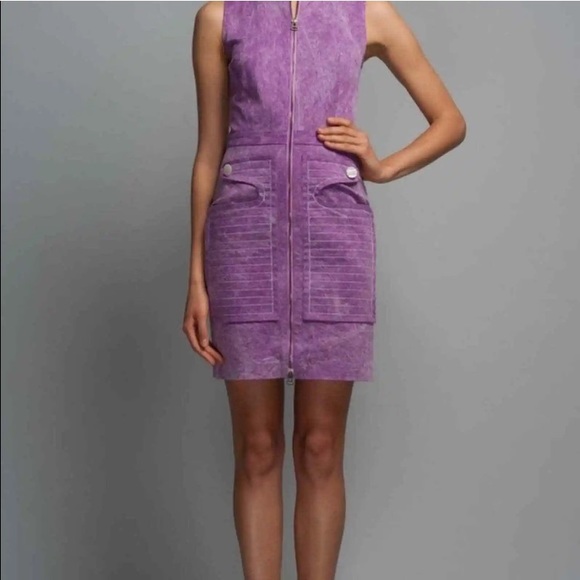 $485. Kelly Wearstler Purple Mineral wash Gena mini 👗“Vintage” Dress size 08 - Picture 2 of 14